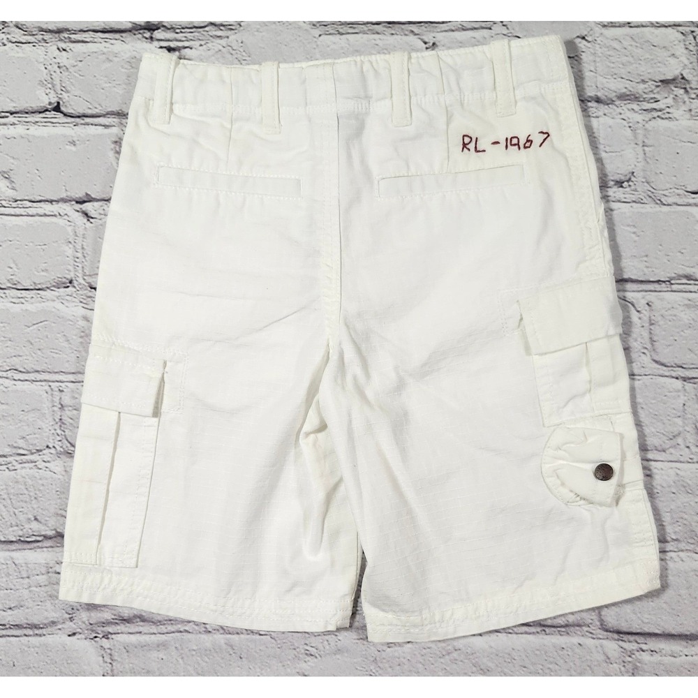 NWT Polo Ralph Lauren Boys White Ripstop Cargo Shorts Size 6 RL-1967 - Picture 4 of 5